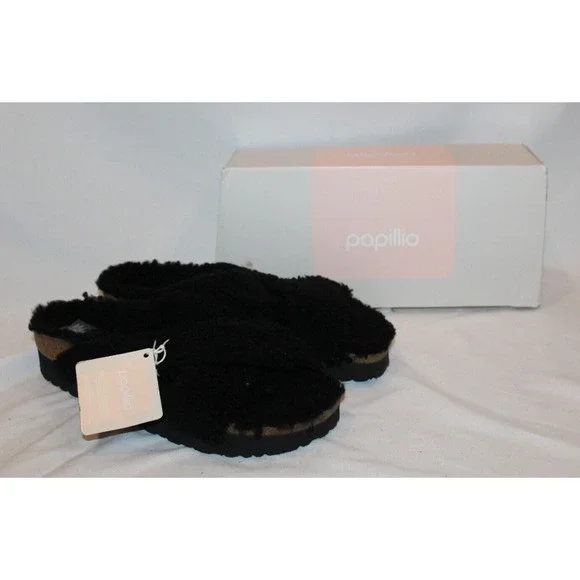 Papillio Birkenstock Daytona Shearling‎ Teddy Platform Sandals NEW $170 - Picture 4 of 5